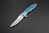 Artisan Dragonfly ATZ1801GGNM, 3.94" M390 Plain Blade, Green TC4 Titanium Handle