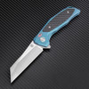Artisan Falcon ATZ1809GBUS, 3.62" S35VN Plain Blade, Blue Carbon Fiber/Titanium Handle