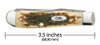 Case 00013 Mini Trapper, Peach Seed Jig Amber Bone Handle (6207 SS)
