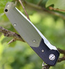 Bestech G03A Swordfish, 4" D2 Plain Blade, Black & Green G-10 Handle