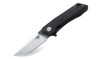 Bestech BTKG10A1 Thron, 3.0" Sandvick 12C27 Satin Plain Blade, Black G-10 Handle