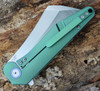 Artisan Osprey ATZ1803GGNM, 3.74" M390 Plain Blade, Green TC4 Titanium Handle
