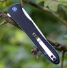 Artisan ATZ1707PBK Shark, 3.94" D2 Steel Plain Blade, Black G-10 Handle