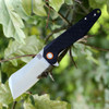 Artisan Osprey ATZ1803PBKF, 3.94" D2 Plain Blade, Black (Flat) G-10 Handle