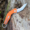 Artisan Cobra ATZ1811POEF, 3.75" D2 Plain Blade, Flat Orange G-10 Handle