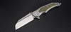 Artisan Apache ATZ1813PGGN, 3.7" D2 Plain Blade, Gray/Green Aluminum/G-10 Handle