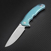 Artisan Tradition Framelock ATZ1702GGN, 3.94" S35VN Plain Blade, Green Titanium Handle