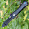 Krudo SNG247 DRASTIK Folder, 3.75" 9Cr18MoV Plain Edge, Stainless Handle w/Carbon Fiber Inserts
