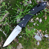 SALEH Knives BKS, 3.5" N690Co Plain Blade, Black G-10 Handle