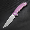 Artisan Tradition Framelock ATZ1702GRE, 3.94" S35VN Plain Blade, Purple Titanium Handle