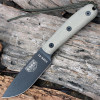 ESEE-4HM Fixed Blade Knife (ESEE-4HM-K)-4.38" Black 1095 Drop Point Blade, Tan Micarta Handle | Kydex Sheath