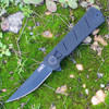 CRKT Gōken (CR2920) 3.625" 1.4116 Black Powder Coated Tanto Plain Blade, Black G-10 Handle
