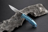 Artisan Small Tradition ATZ1702GSGN, 3.27" S35VN Plain Blade, Green TC4 Titanium Handle