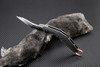 Artisan Cobra ATZ1811GREM, 3.15" M390 Plain Blade, Rose Carbon Fiber Handle