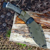 Condor K-Tact Kukri Knife, 9.5" Satin 1075HC Blade, Green Canvas Micarta Handle, OD Green Kydex Belt Sheath