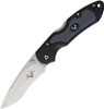 V Nives 30121 Griptide, 3.25" 8Cr14MoV Plain Blade, Black Aluminum, Gray Rubber Inlay Handle