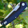 Artisan Zumwalt ATZ1808PBKC, 3.94" D2 Plain Blade, Curved Black G-10 Handle