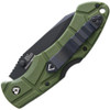 V Nives 30312 Rocky 2, 3.25" Black D2 Plain Blade, Green FRN Handle