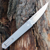 Boker Plus Kwaiken (06EX290) 3.5" 154CM Stonewashed Straight Back Plain Blade, Gray Aluminum Handle with Push Button Open