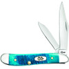 CASE PEANUT 25596, 2 7/8" CLOSED LENGTH SS, CARIBBEAN BLUE JIG BONE HANDLE