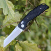 Artisan Falcon ATZ1809PBBK, 3.94" D2 Plain Blade, Black Aluminum/G-10 Handle