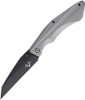 V Nives 30053 Ti-Sportster, 3.75" Black 154CM Plain Blade, Gray Titanium Handle
