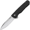 Boker Plus Ridge (01BO262) 3.5" D2 Satin Drop Point Plain Blade, Black G-10 Handle with Stonewashed Stainless Back Handle