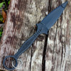 Cold Steel Fgx Ring Dagger (CS92FR) 3.25" Griv-Ex Dagger Serrated Blade, Black Griv-Ex Handle