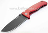 Lion Steel SR2, Black Sleipner Steel, Deep Red Aluminum Handle