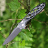 Artisan Dragonfly ATZ1801PGY, 3.94" D2 Plain Blade, Gray 2Cr13 SS Handle