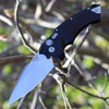 Hogue EX-A05 Auto (HO34530) 3.5" CPM 154CM Stonewashed Spear Point Plain Blade, Black Anodized Aluminum Handle