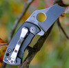CTS XHP Wharncliffe plain edge blade close up