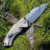 Hogue EX-A05 (HO34534) 3.5" CPM-154CM Stonewashed Spear Point Plain Blade, Flat Dark Earth Aluminum Handle