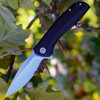 CIVIVI Baklash Folding Knife (C801C)- 3.50" Satin 9Cr18MoV Drop Point Blade, Black G-10 Handles
