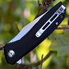 CIVIVI Baklash Folding Knife (C801C)- 3.50" Satin 9Cr18MoV Drop Point Blade, Black G-10 Handles
