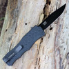 Hogue Exploit OTF (HO34056) 3.5" CPM S30V Black PVD Coated Clip Point Plain Blade, Black Anodized Aluminum Handle