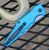 Kershaw Launch 7 Automatic Knife (7900TEALSW)- 3.75" Stonewashed CPM-154 Drop Point Blade, Teal Aluminum Handle