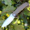 CIVIVI Praxis Folding Knife (C803B)- 3.75" Satin 9Cr18MoV Drop Point Blade, Tan G-10 Handles