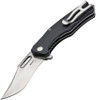 Boker Plus Defender (01BO763) 3.25" D2 Stonewashed Clip Point Plain Blade, Black G-10 Handle