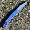 Buck 110 Slim Hunter, 3.75" 420HC Clip Blade, Blue Nylon Handle