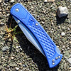 Buck 110 Slim Hunter, 3.75" 420HC Clip Blade, Blue Nylon Handle