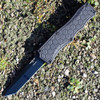 Hogue Exploit OTF (HO34046) 3.5" CPM S30V Black PVD Coated Tanto Plain Blade, Black Anodized Aluminum Handle w/ Double Action Thumb Slide