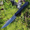 TOPS RDSK-01TS Rapid Strike w/Top Edge Serrations, 4.13" 154cm Tumble Plain Blade, Black G-10 Handle