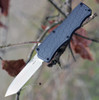 Houge Exploit 34042 OTF, 3.5" CPM S30V Tanto Tumbled Blade, Matte Grey Aluminum Handle