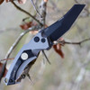Hogue Sig Sauer 36522 EX-A05 Tactical Folder, 3.5" CPM154 Wharncliffe Plain Blade, Grey Aluminum/Black G-10 Handle