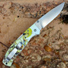 Boker Plus Titan Frazetta (01BO652) 3.62" 440C Satin Drop Point Plain Blade, White Polymer Handle with "Ghoul Queen" Artwork