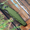 Kershaw Launch 7 Automatic Knife (7900OLBLK)- 3.75" Black CPM-154 Drop Point Blade, OD Green Aluminum Handle