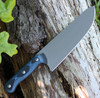 TOPS Knives Dicer 8 Chef Knife DCR8-01, 7.75" CPM S35VN Plain Blade, Black Canvas Micarta/Blue-Black G10 Handle