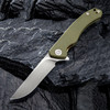 CIVIVI Courser Folding Knife (C804A)- 3.45" Satin VG-10 Drop Point Blade, OD Green Handles