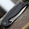CIVIVI Anthropos Folding Knife (C903C)- 3.25" Satin D2 Drop Point Blade, Black G-10 and Carbon Fiber Overlay Handles
